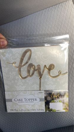 Love cake topper