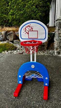 3-in-1 Kids Basketball Hoop, Soccer Goal & Hockey Set