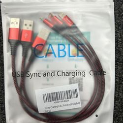 USB Sync And Charging Cable 3 Pack