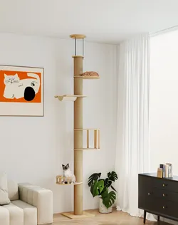 COZIWOW Floor-to-Ceiling Cat Tree, adjustable (89-112 inches)