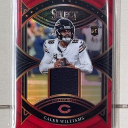 2024 Select Caleb Williams Red Rookie Swatches Chicago Bears