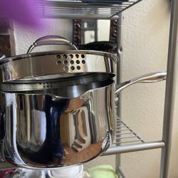Olla De 3 Qt Con Tapa Coladora De Tri- Ply