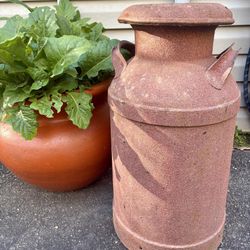 Large, Heavy, Vintage, Rustic, Farmhouse Milk Can