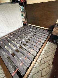 Queen Platform Storage Bed AND Matching Nightstand