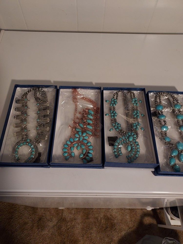 New Squash Blossom Replicas Necklaces