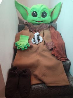 Baby Yoda Wars Costume Mascot For Sale.