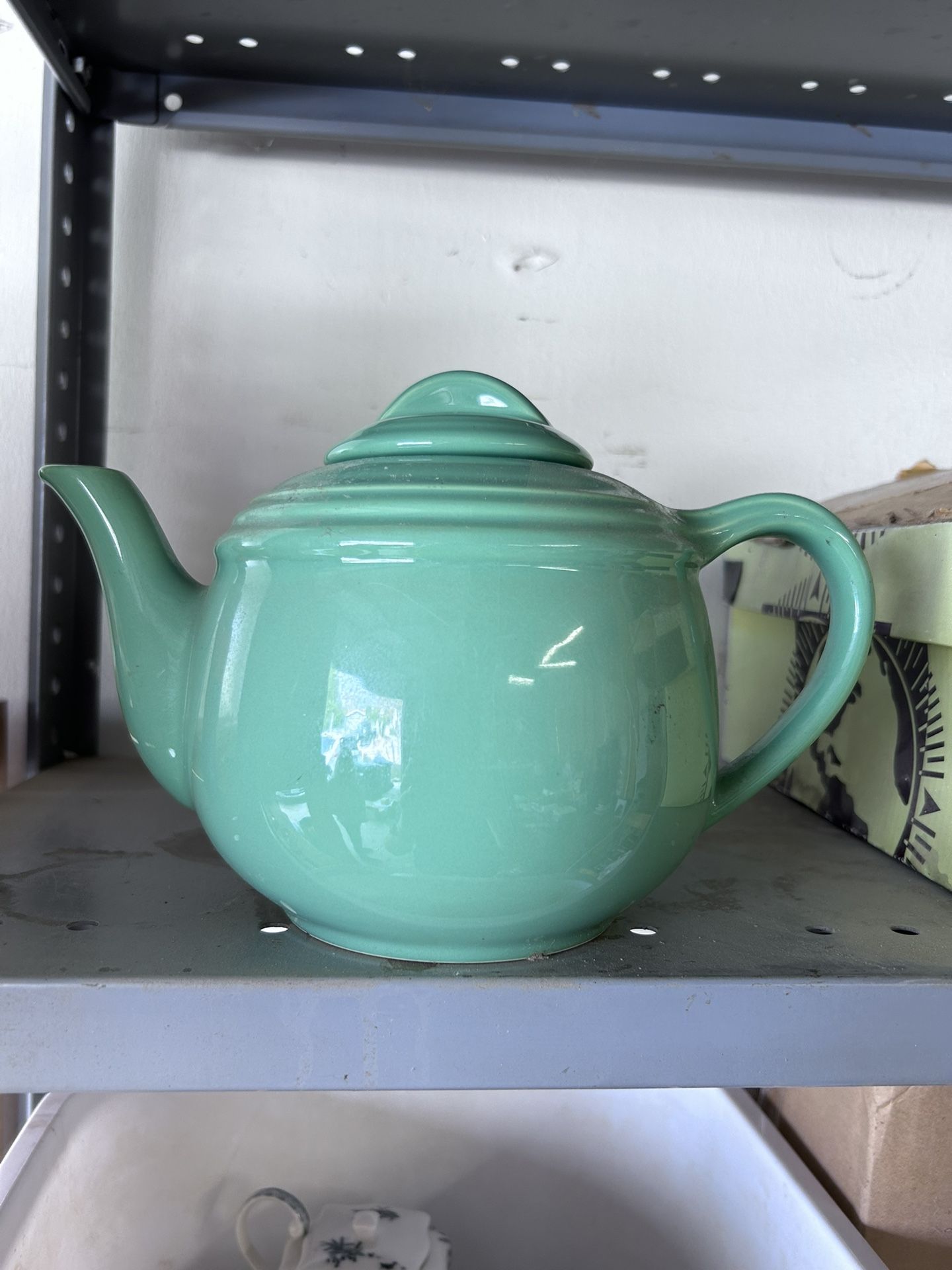 flamingo china teapot Green Apple