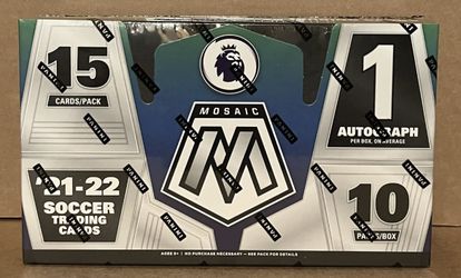 2021-22 Panini Mosaic Premier League EPL Soccer Factory Sealed Hobby Box