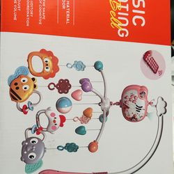 Baby Musical Crib Mobile with Rotating Toys & Bed Bell – New in Box