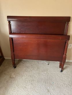 Antique head board and foot board