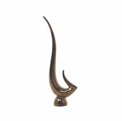 Vintage MCM Minimalist Flame Sculpture Abstract Ceramic Bird Figurine