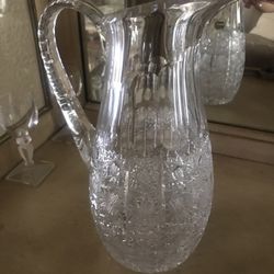 Bohemian Crystal Pitcher