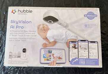 New Hubble  sky vision al pro  al powered HD baby monitor 5’ smart  touch screen viewer