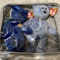 BEAR TY BEANIE BABIES CLUBBY/CLUBBY II SET