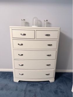 Desk, nightstand, dresser and chair