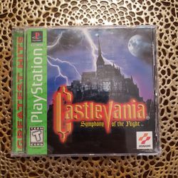 CASTLEVANIA: SYMPHONY OF THE NIGHT GAME FOR PLAYSTATION 1 PS1, DISC, CASE, MANUA