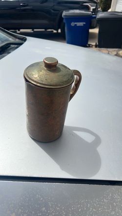 Copper pitcher 10in with lid