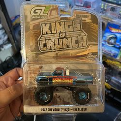 *CHASE* Greenlight~ Kings Of Crunch~1987 Chevrolet K20 Excalibur**Chrome Blue Chase**