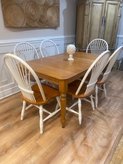 Seven Piece Farmhouse Dining Set