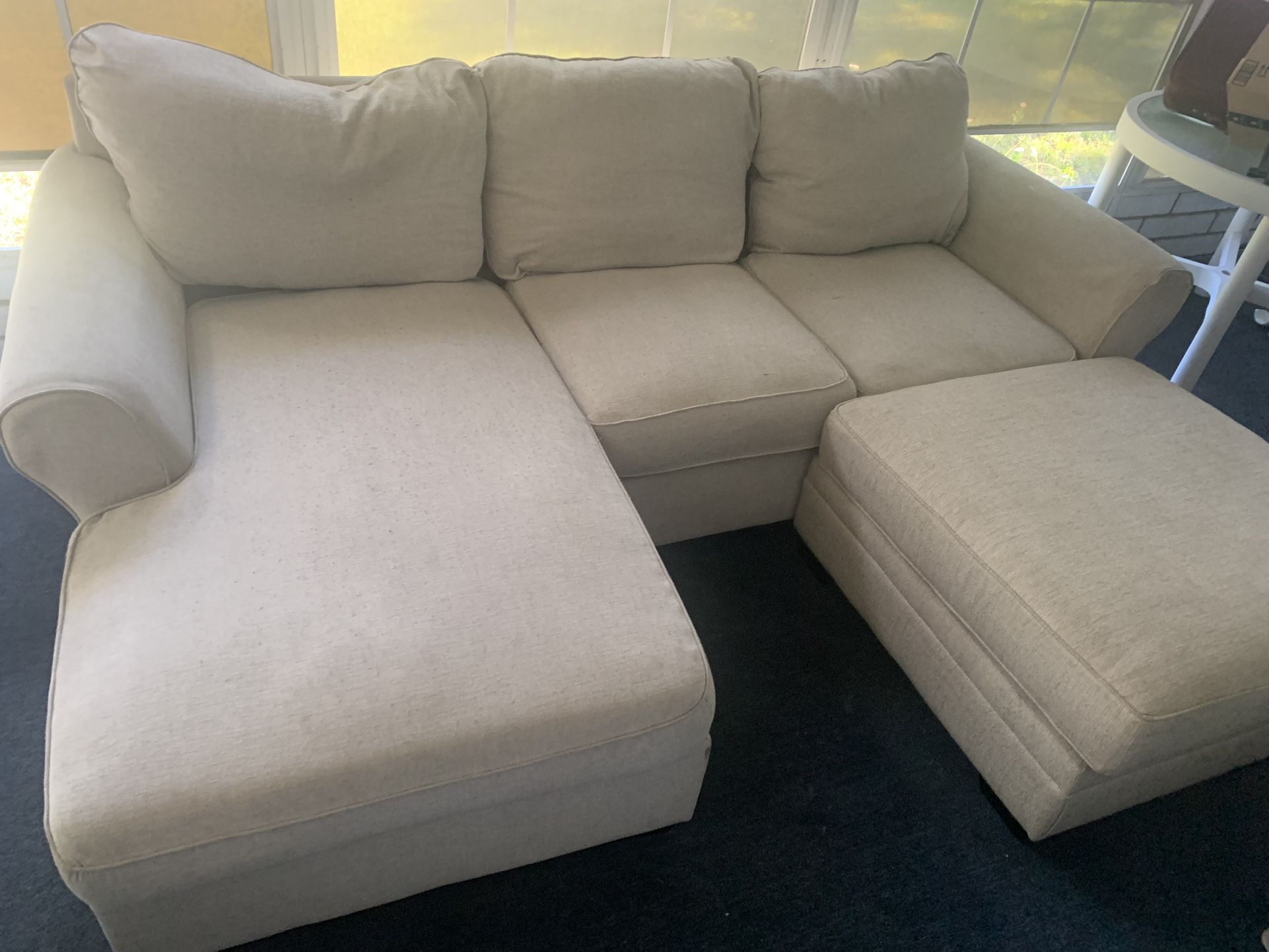 Ashley Sofa With Chaise And Ottoman