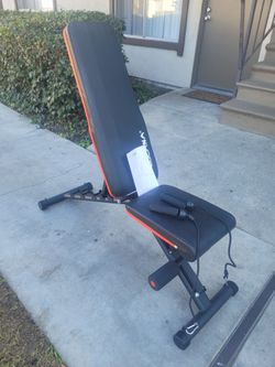 Adjustable Weight Bench with Resistance Bands