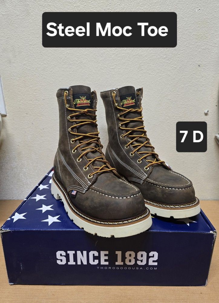 Thorogood Work Boot Size 7 D STEEL MOC TOE