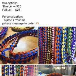 Graduation ribbon leis