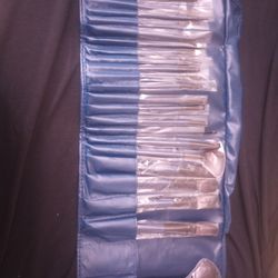 Makeup Pouch With Brushes New