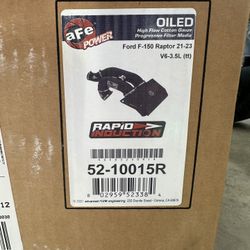 aFe Rapid Induction Cold Air Intake System 21-23 Ford F-150 Raptor V6-3.5L (tt) – 52-10015R W/ Guard 7 Filters