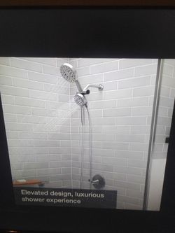 New Kohler Viron 3 In 1 Multi Function Fixed & Handheld Shower Heads With 4 Spray Settings In Brushed Nickel 