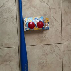 Official BLITZBALL Ultimate Backyard Baseball Set w/ Bat & 2 Plastic Balls