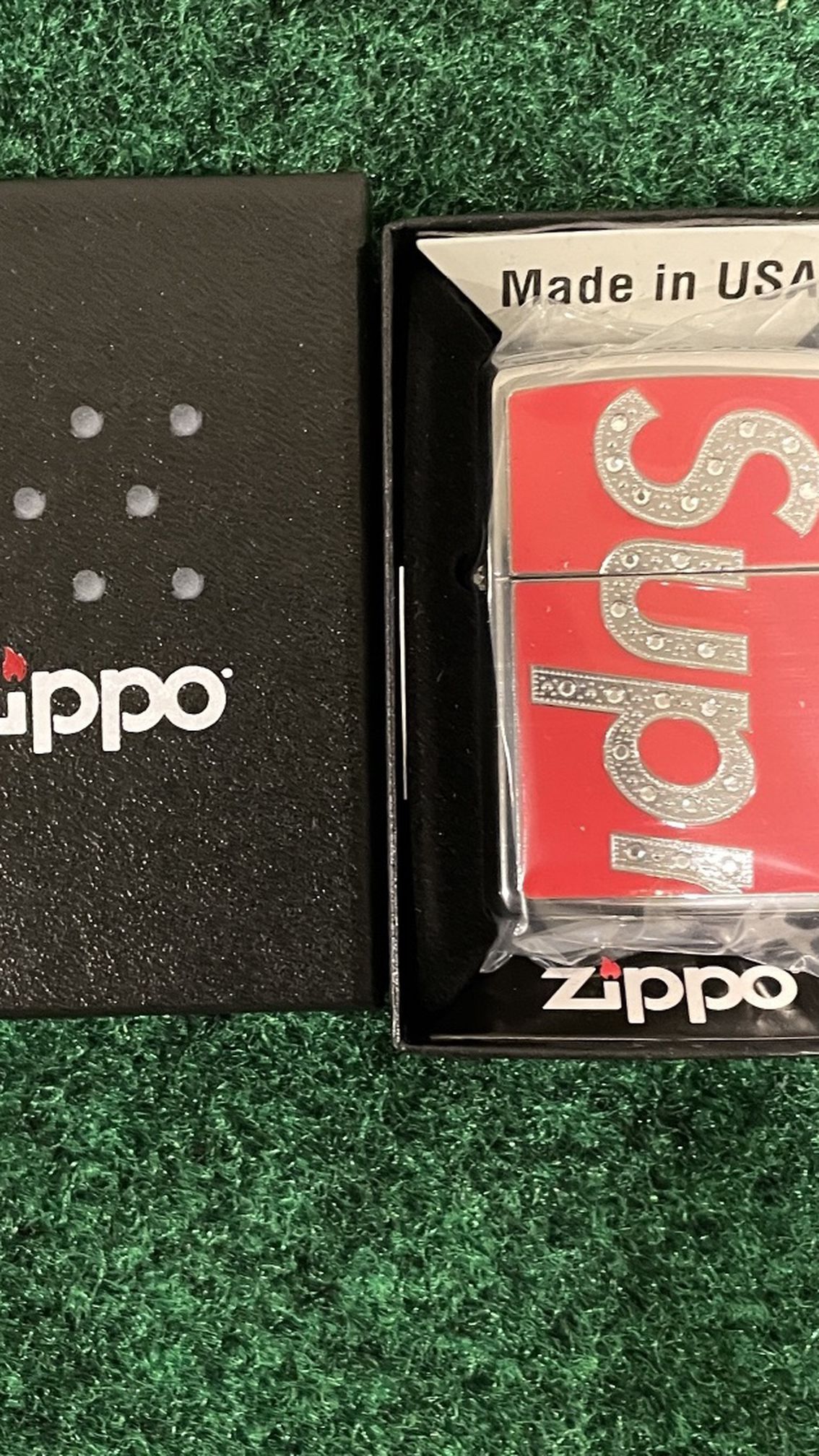 Supreme x Swarovski Zippo Lighter Red Brand new
