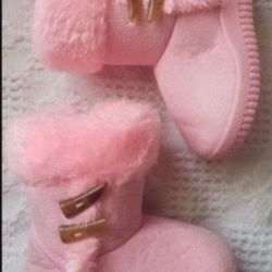 Toddler Girls Pink Toggle Boots