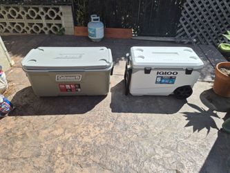 Pair of large coolers