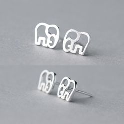 925 sterling Silver Earrings Elephant