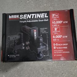 Brok Sentinel Height Adjustable Dual Ball Trailer Hitch NEW