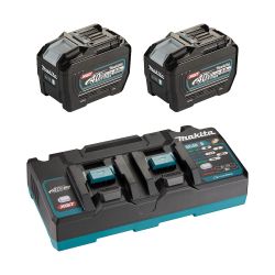 (2) 8.0 XGT Batteries + Dual Rapid Charger Makita 40v