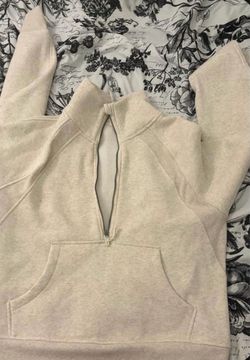 Oatmeal Quarter-Zip Pullover Sweatshirt
