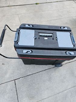 Mobile Tool Chest w/ 2 Inlay Tool Trays by Zag Workforce on Wheels Black/Red