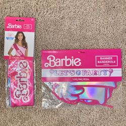 Barbie Banner & Sash Birthday Part Supplies
