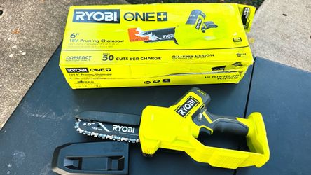 RYOBI ONE+18 VOLT 6” PRUNING CHAINSAW 🛑NO BATTERY/NO BATERIA