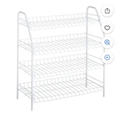 White 4-level Shoe Rack