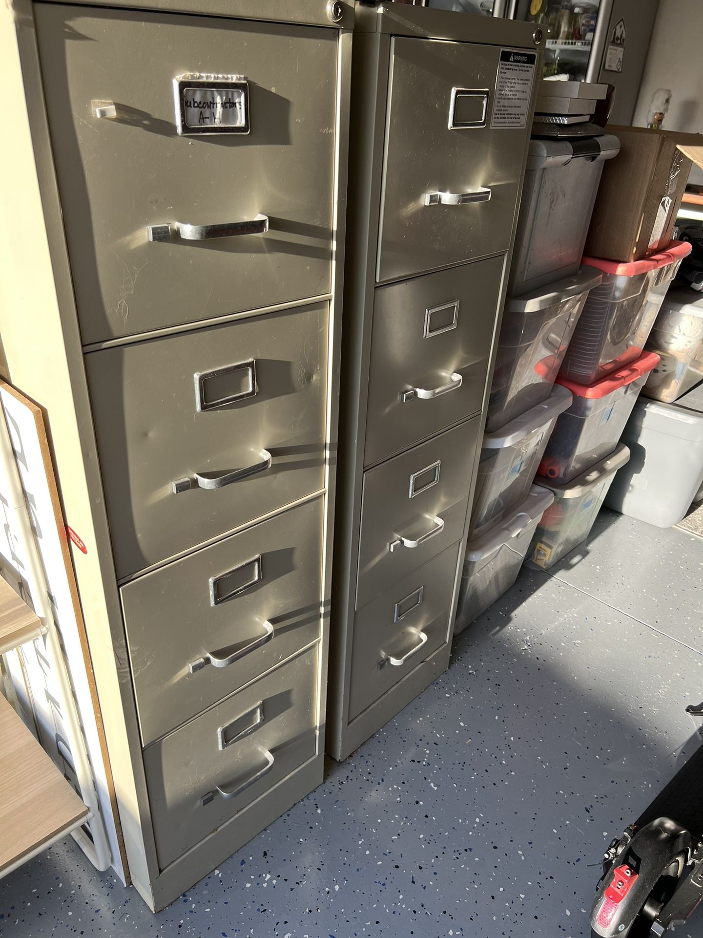 Two Filing Cabinets 