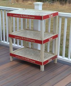 Vintage 3 Tier Classic Paul Flum Coca-Cola Display Shelf