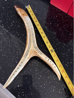 Faux antler cribbage board