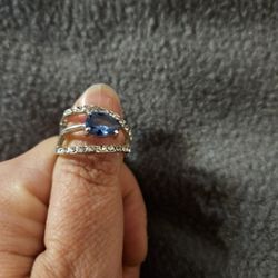 Blue Stone Silver Ring