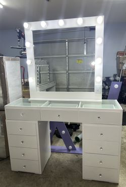 Glass Top Vanity $520