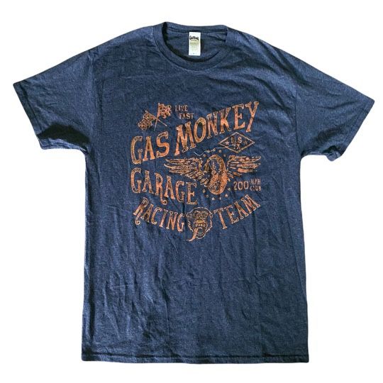 NWOT Gas Monkey Garage Blue Tee Shirt Medium