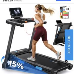 T12 Foldable Treadmill with 15% Auto Incline 