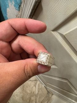 Real Silver Versace Style Ring